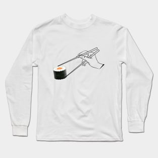 Kawaii Sushi with chopsticks Long Sleeve T-Shirt